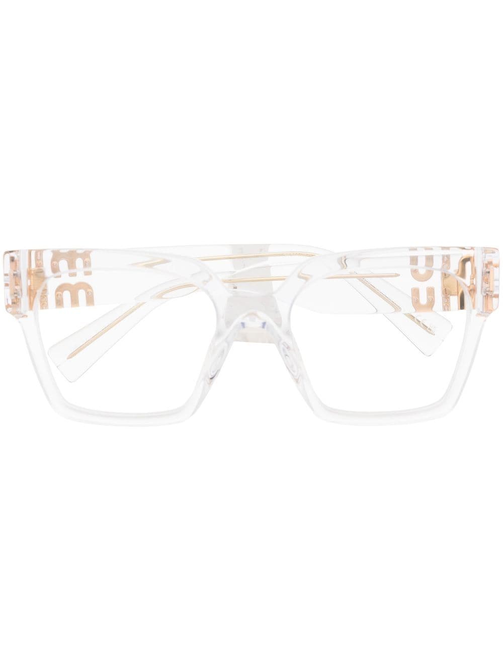 Miu Miu Eyewear Brille mit transparentem Gestell - Nude von Miu Miu Eyewear