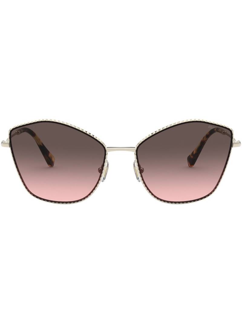 Miu Miu Eyewear Oversized-Sonnenbrille mit Farbverlauf - Gold von Miu Miu Eyewear