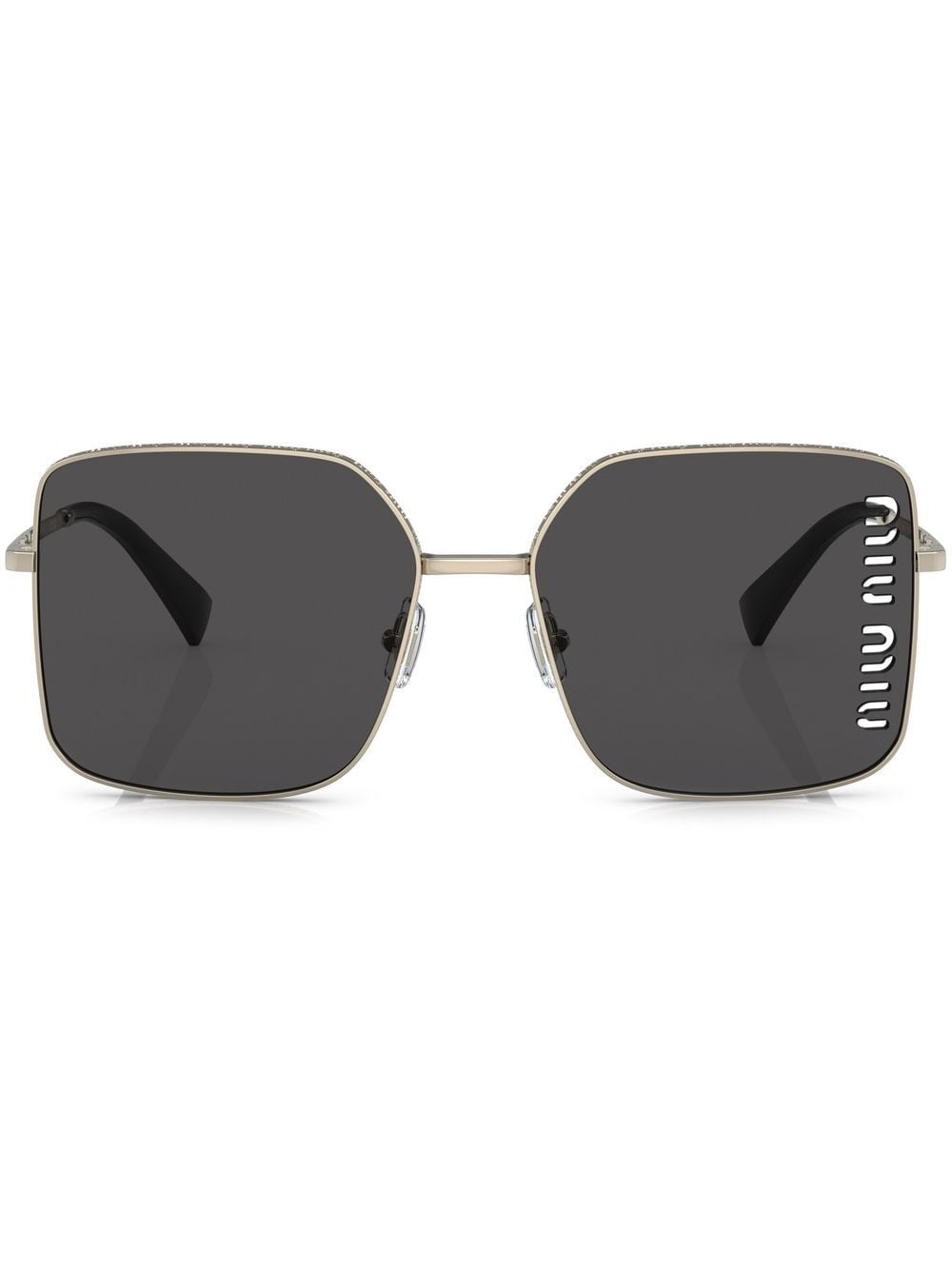 Miu Miu Eyewear Sonnenbrille mit Laser-Cuts - Gold von Miu Miu Eyewear