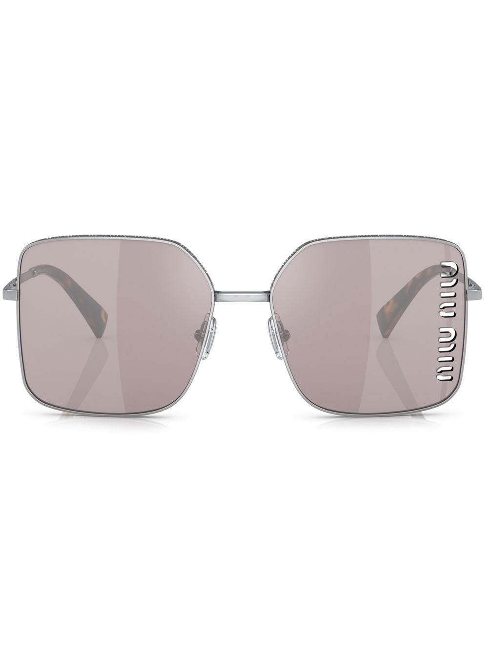 Miu Miu Eyewear Sonnenbrille mit Laser-Cuts - Silber von Miu Miu Eyewear