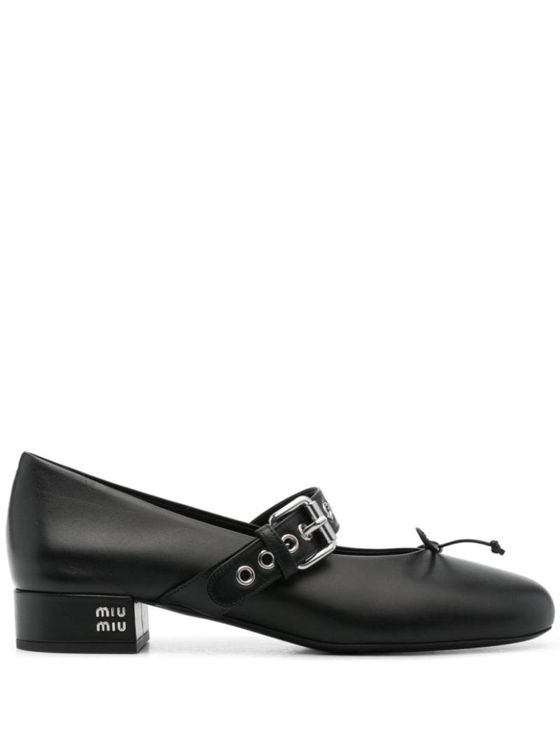 Miu Miu Pumps mit Schnallenriemen 30mm - Schwarz von Miu Miu