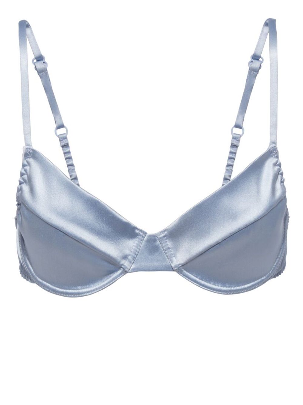 Miu Miu Balconette-BH aus Satin - Grau von Miu Miu