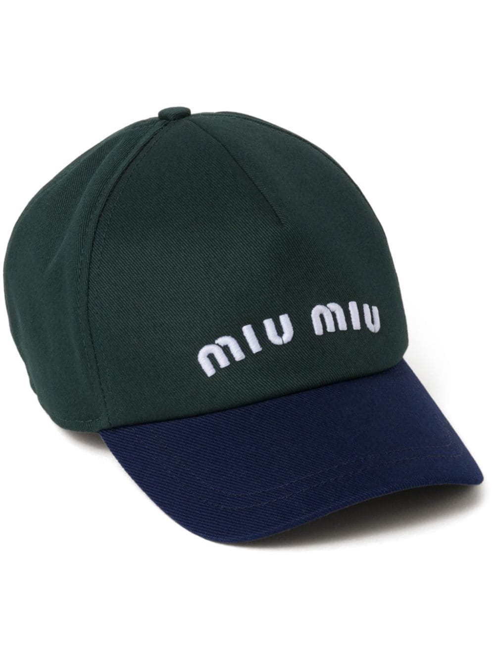 Miu Miu Baseballkappe mit Logo-Stickerei - Grün von Miu Miu