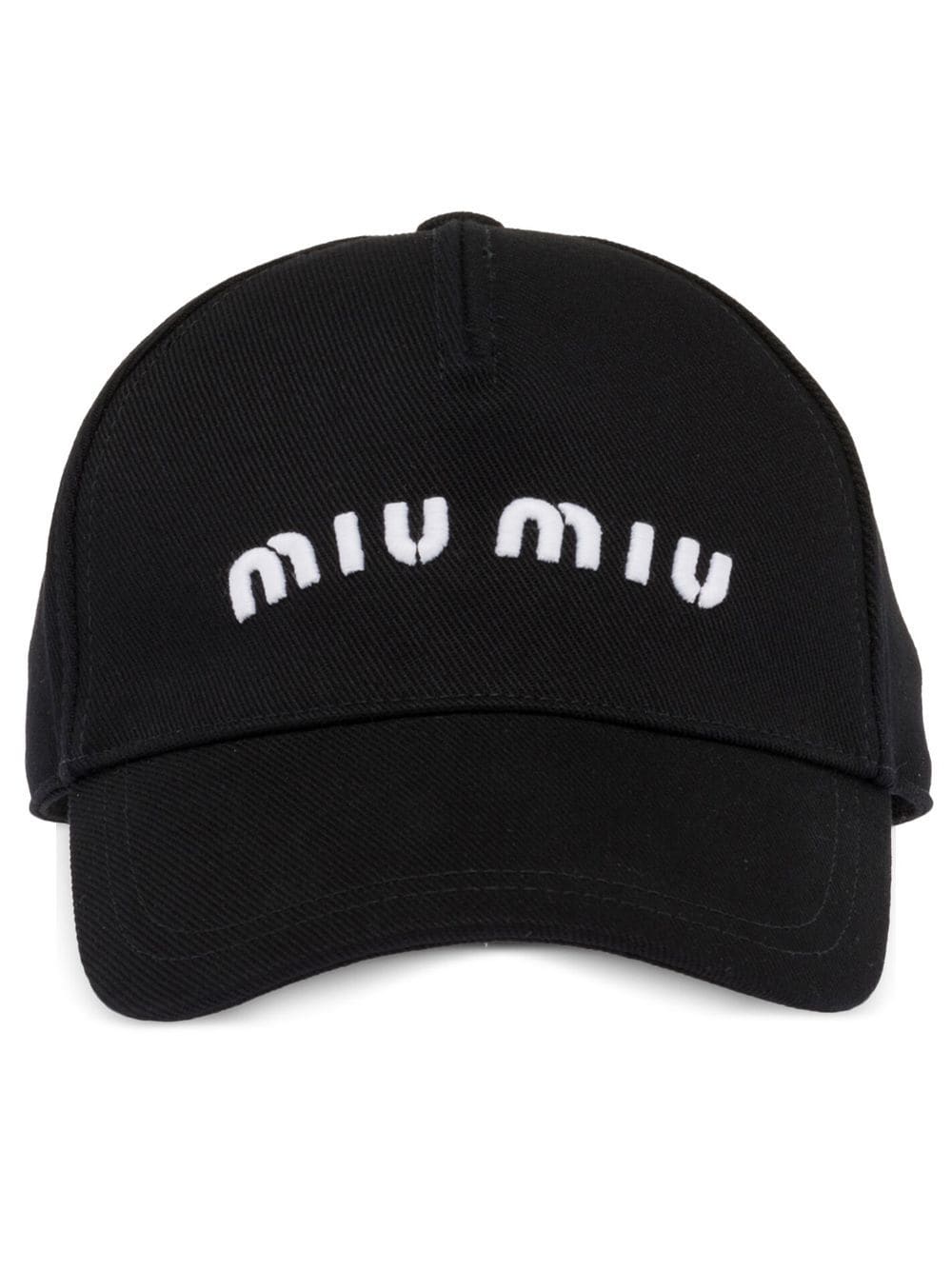 Miu Miu Baseballkappe mit Logo-Stickerei - Schwarz von Miu Miu