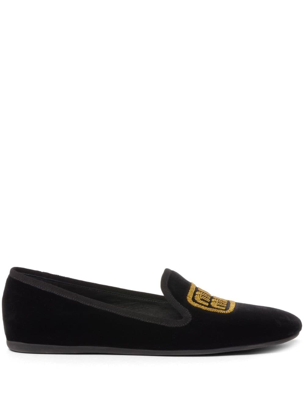 Miu Miu Bestickte Samt-Slipper - Schwarz von Miu Miu