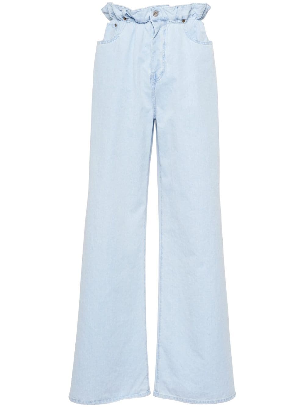 Miu Miu Weite Jeans mit Rüschen - Blau von Miu Miu