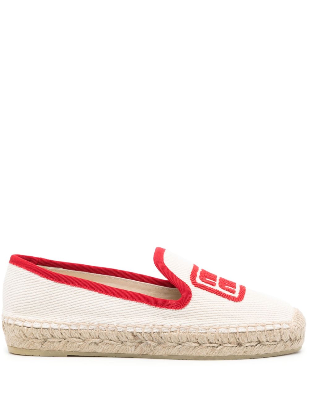 Miu Miu Espadrilles mit Logo-Stickerei - Nude von Miu Miu