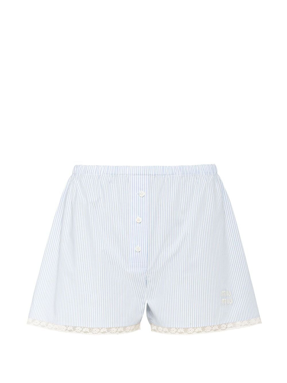 Miu Miu Gestreifte Shorts - Weiß von Miu Miu
