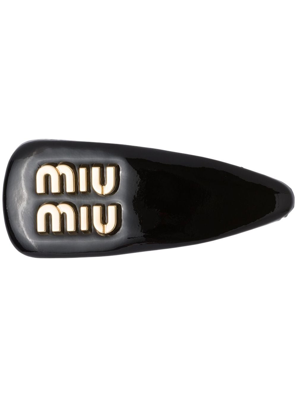 Miu Miu Haarspange aus Lackleder - Schwarz von Miu Miu