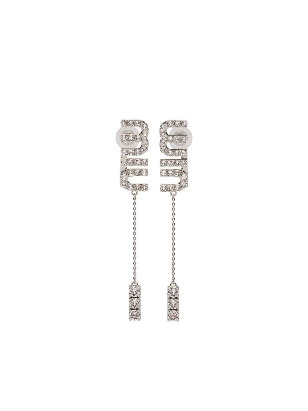 Miu Miu Hängeohrringe mit Kristallen - Nude Miu Miu Hängeohrringe mit Kristallen - Nude von Miu Miu