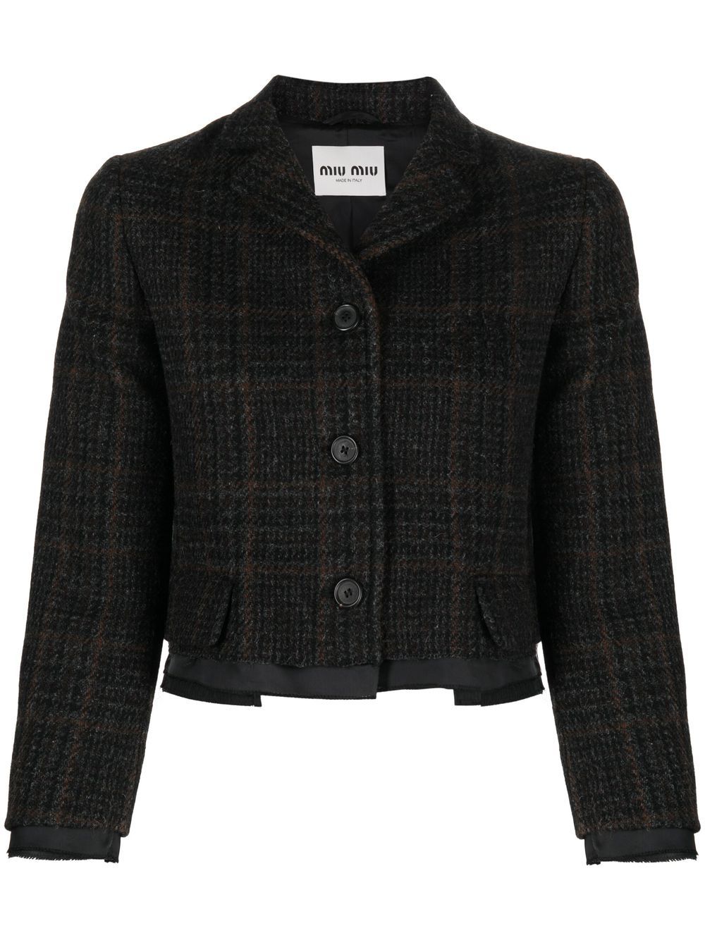 Miu Miu Jacke mit Check - Braun von Miu Miu