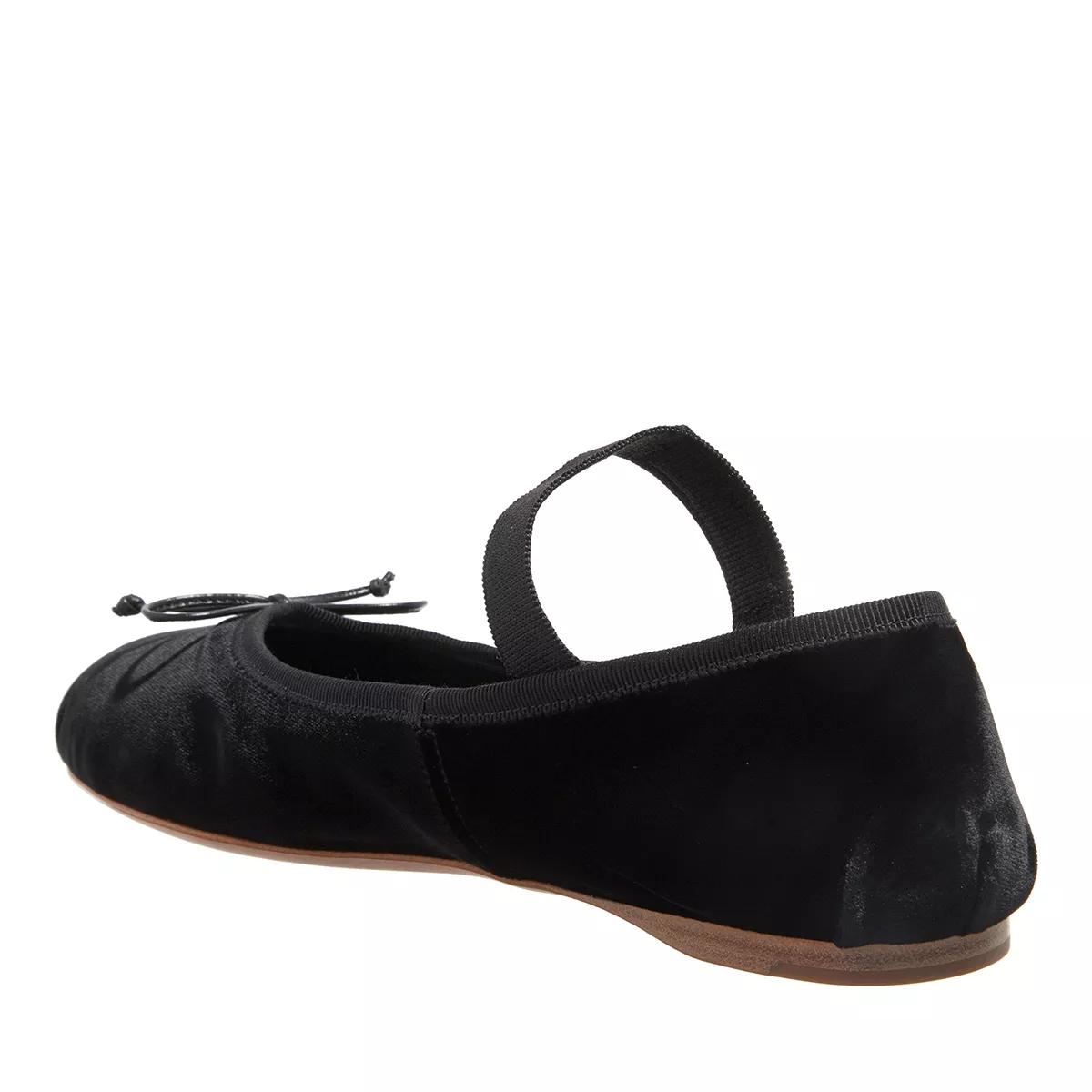 Miu Miu Loafers & Ballerinas - Woman Velvet Ballerinas - Gr. 36 (EU) - in Schwarz - für Damen von Miu Miu