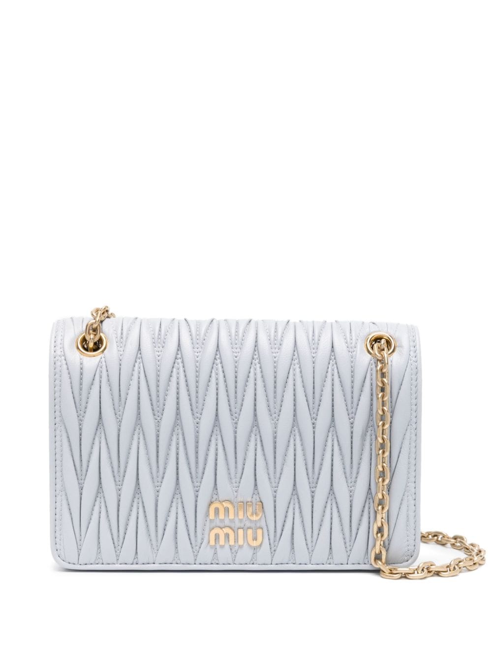 Miu Miu Mini-Tasche aus Matelassé-Leder - Grau von Miu Miu