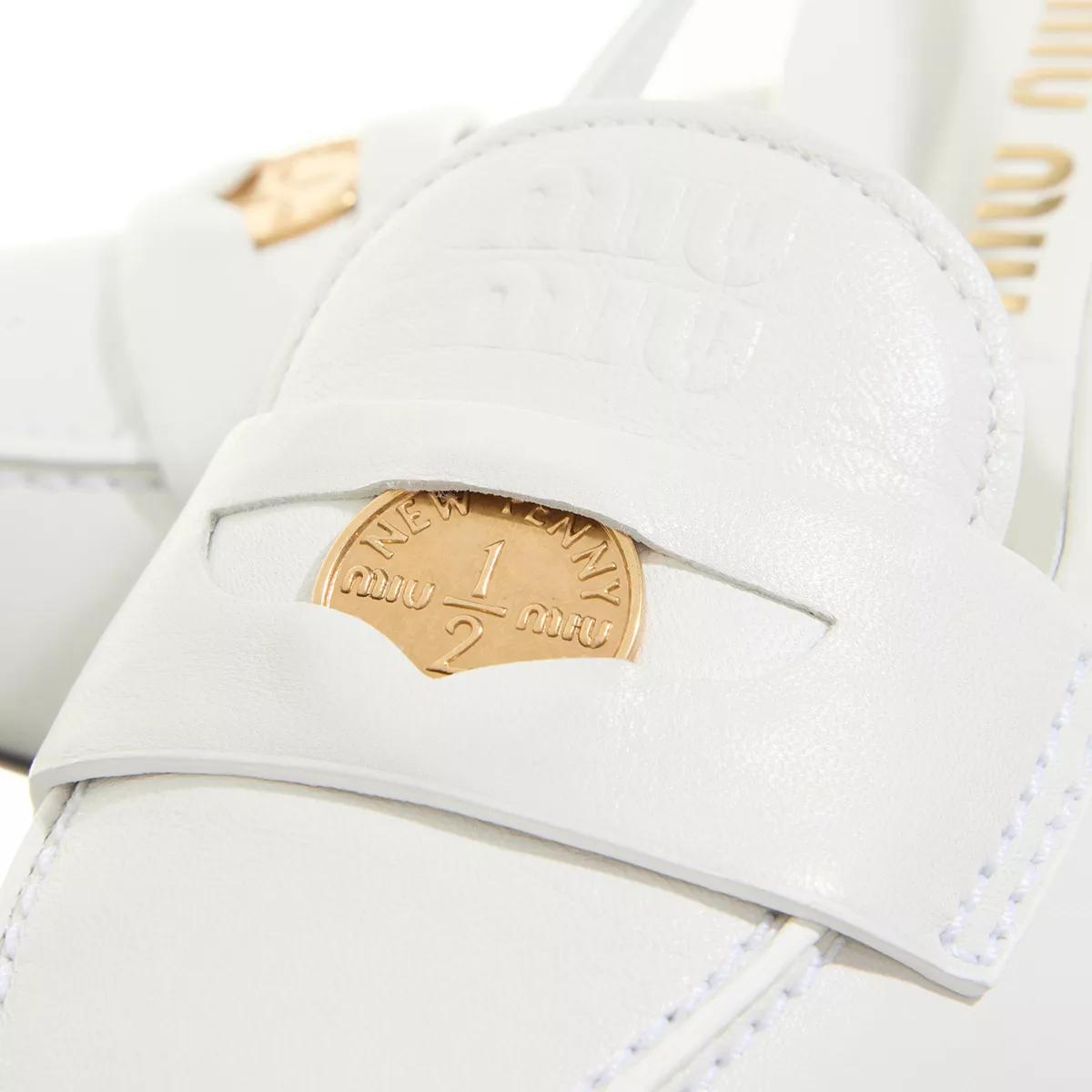 Miu Miu Pumps & High Heels - Leather Penny Loafers With Heel - Gr. 36,5 (EU) - in Weiß - für Damen von Miu Miu