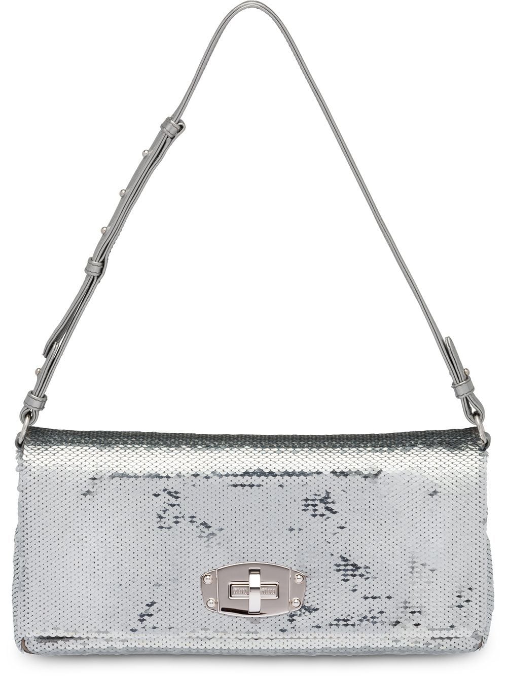 Miu Miu Schultertasche mit Pailletten - Silber von Miu Miu