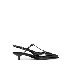 Miu Miu Schwarze Leder Slingback Pumps von Miu Miu