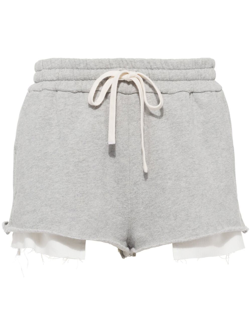 Miu Miu Shorts im Layering-Look - Grau von Miu Miu