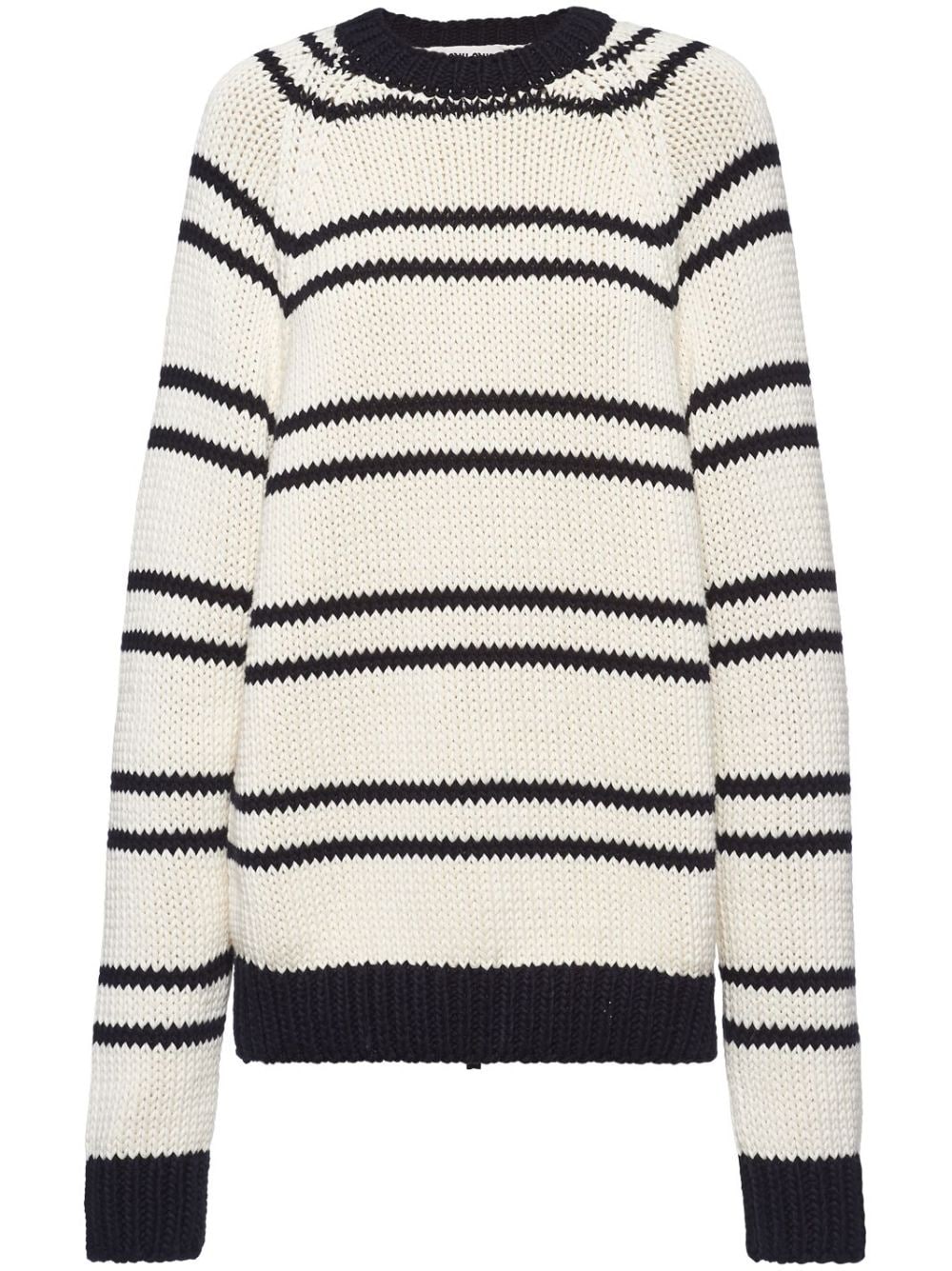 Miu Miu Strickpullover mit Streifen - Weiß von Miu Miu