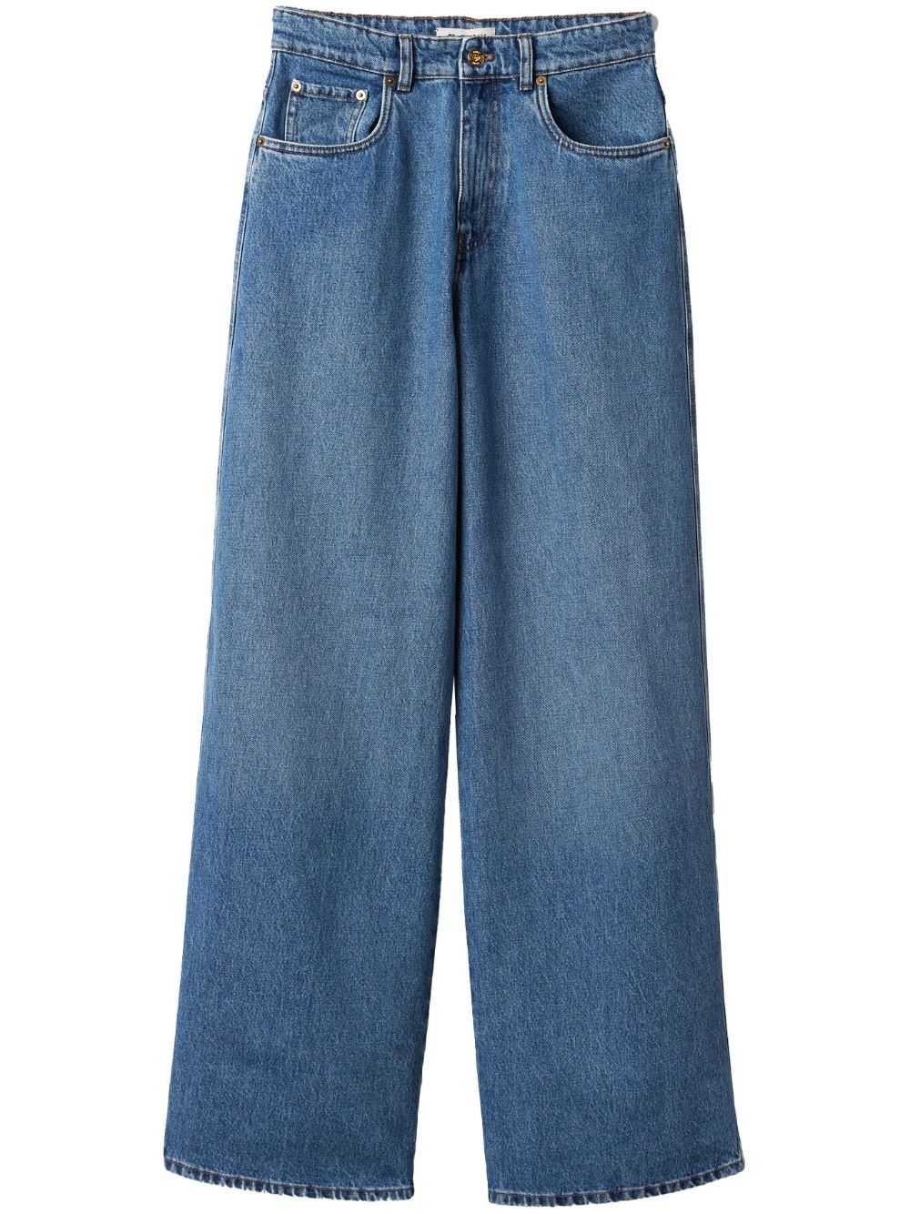 Miu Miu Weite Jeans mit Logo-Stickerei - Blau von Miu Miu