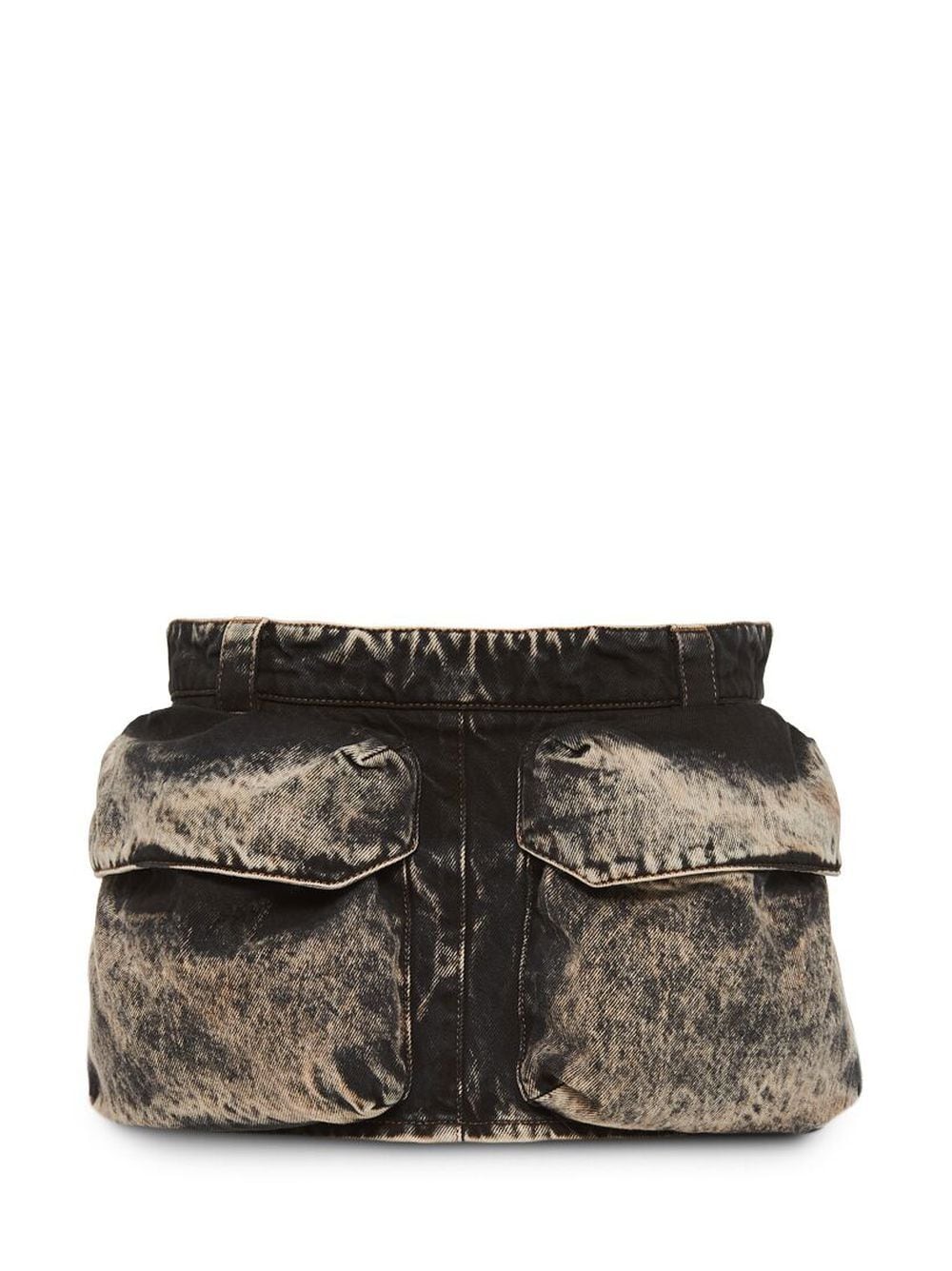 Miu Miu Jeansminirock mit Bleached-Effekt - Schwarz von Miu Miu