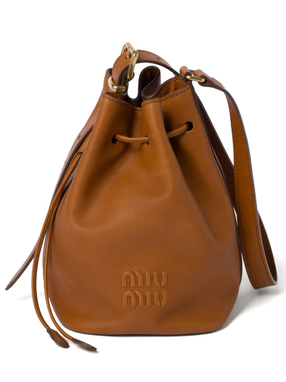 Miu Miu Handtasche mit Logo-Prägung - Braun von Miu Miu