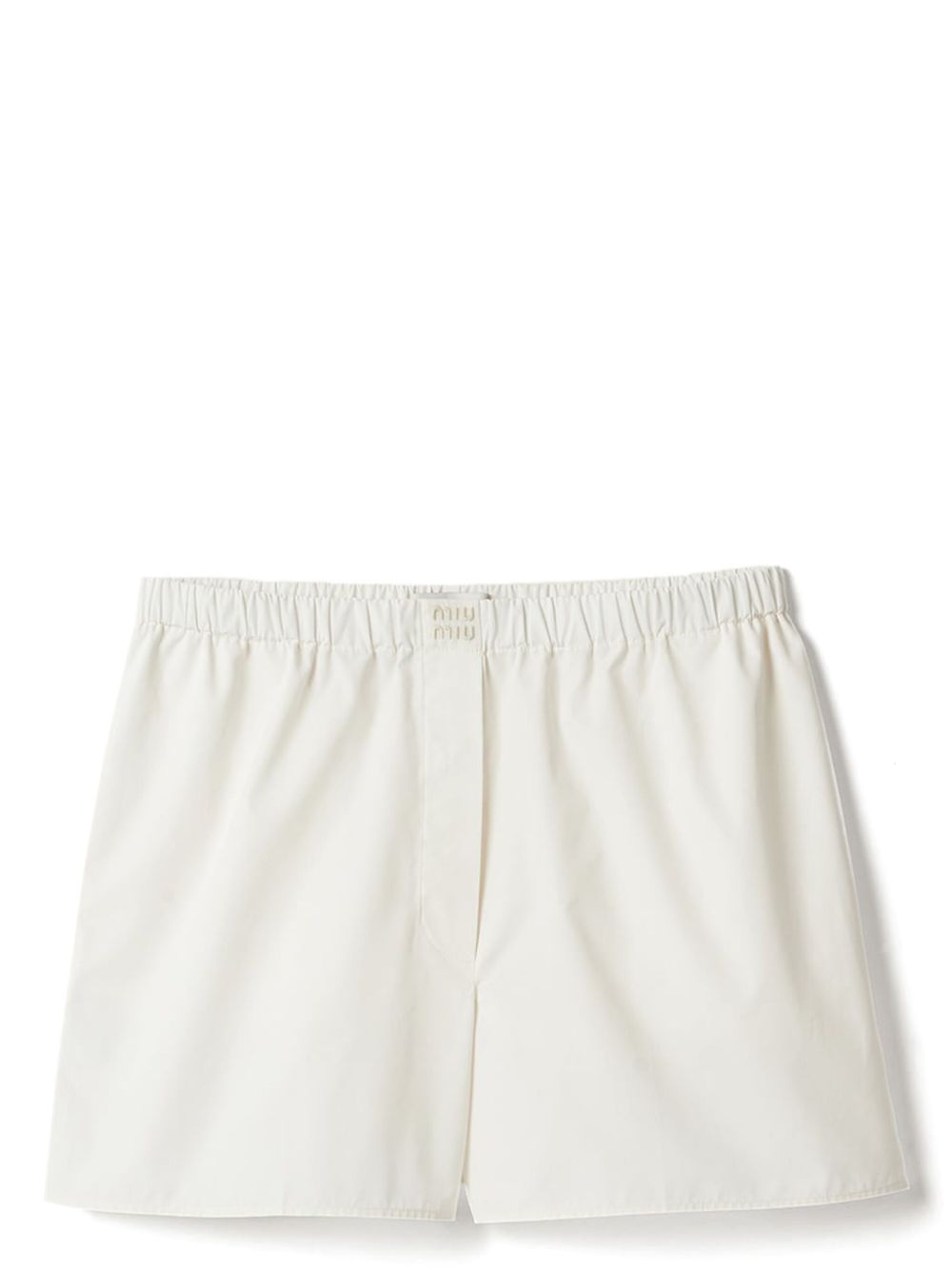 Miu Miu Shorts mit Logo-Stickerei - Weiß von Miu Miu