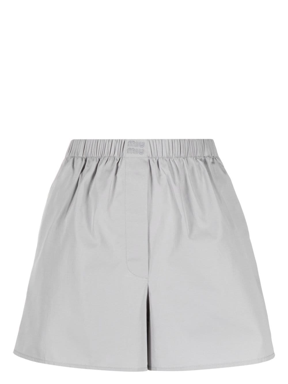 Miu Miu Boxershorts mit Logo-Stickerei - Grau von Miu Miu