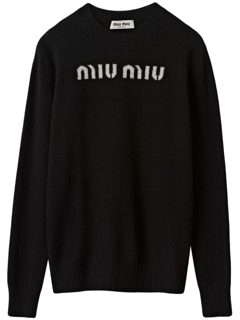 Miu Miu Kaschmirpullover aus Logo-Jacquard - Schwarz von Miu Miu
