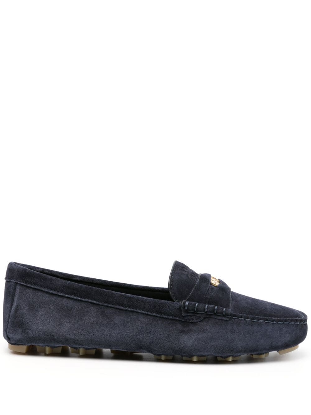 Miu Miu Penny-Loafer aus Wildleder - Blau von Miu Miu