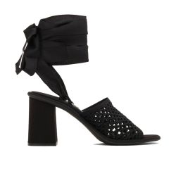 Schwarze Miu Miu Macrame Sandalen von Miu Miu