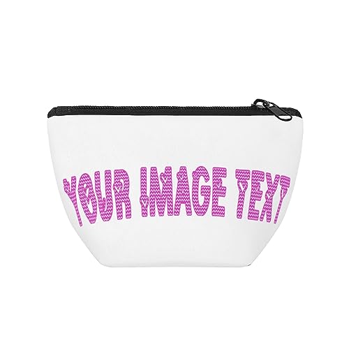 Kompakter Make-up-Veranstalter Kundengebundenes Bild mit Text Beste Freundin Geschenk für Frauen Make-up Tasche, Schwarz , Einheitsgröße von Miujonvy