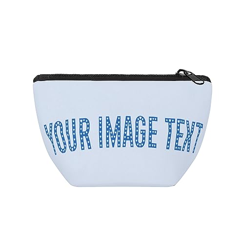 Kulturbeutel Tragbare Tasche Kundenspezifisches Bild mit Text Beste Freundin Geschenk für Frauen Make-up Tasche, Schwarz , Einheitsgröße von Miujonvy