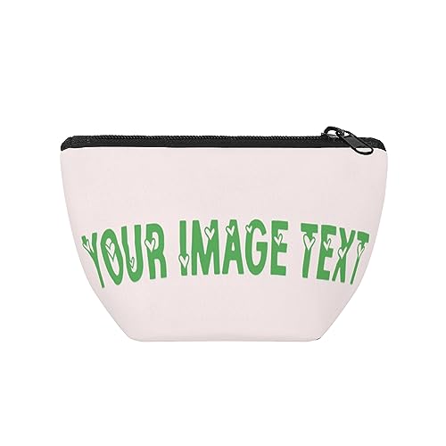 Kulturbeutel Tragbare Tasche Kundenspezifisches Bild mit Text Beste Freundin Geschenk für Frauen Make-up Tasche, Schwarz , Einheitsgröße von Miujonvy