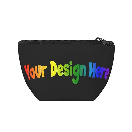 Kulturbeutel Tragbare Tasche Your Image Text Here Best Friend Geschenk für Frauen Make-up-Tasche, Schwarz , Einheitsgröße von Miujonvy