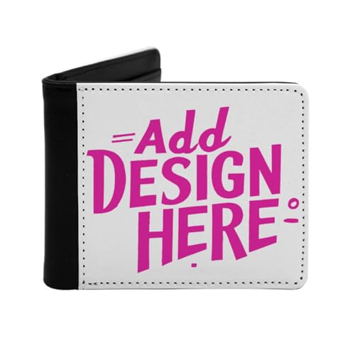 Miujonvy Ausweis-Fenstergeldbörse mit Fototext, superfeines PU-Kunstleder mit Münzfach, 6 Kreditkartenfächern, Geldscheinfächern, Schwarz , Einheitsgröße von Miujonvy