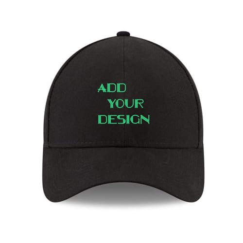 Miujonvy Classic Dad Hat Design Your Own Text Adjustable Cap Black, Schwarz , Einheitsgröße von Miujonvy