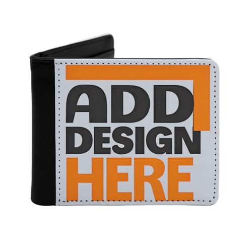 Miujonvy Minimalistische Geldbörse mit Bildern/Textmünzen und Ausweishalter mit Münzfach, 6 Kreditkartenfächern, Geldscheinfächern, Schwarz , Einheitsgröße von Miujonvy