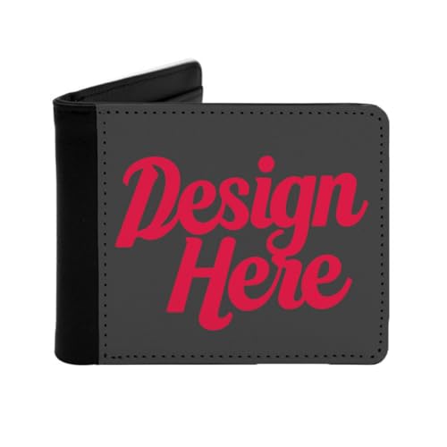 Miujonvy Schlanke, faltbare Brieftasche, mit Fototext, Münzen und Ausweishalter mit Münzfach, 6 Kreditkartenfächern, Geldscheinfächern, Schwarz , Einheitsgröße von Miujonvy