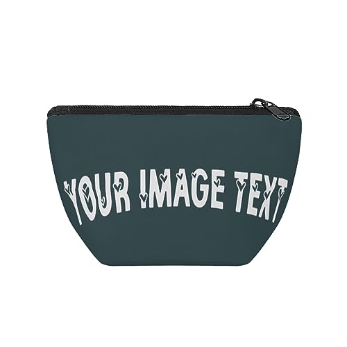 Multifunktionale Make-up-Tasche Kundenspezifisches Bild mit Text Beste Freundin Geschenk für Frauen Make-up Tasche, Schwarz , Einheitsgröße von Miujonvy