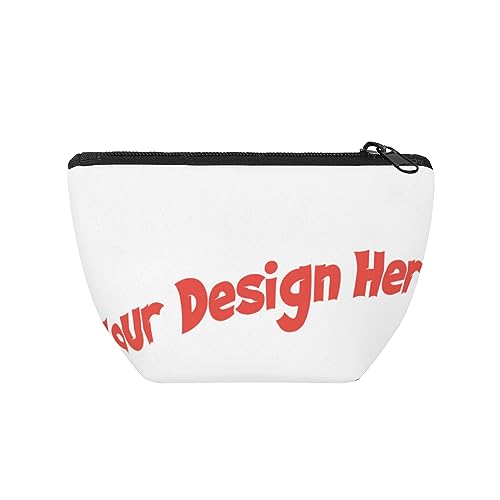 Praktische Reise-Make-up-Tasche laden Sie Ihr Bild/Text Beste Freundin Geschenk für Frauen Make-up Tasche, Schwarz , Einheitsgröße von Miujonvy