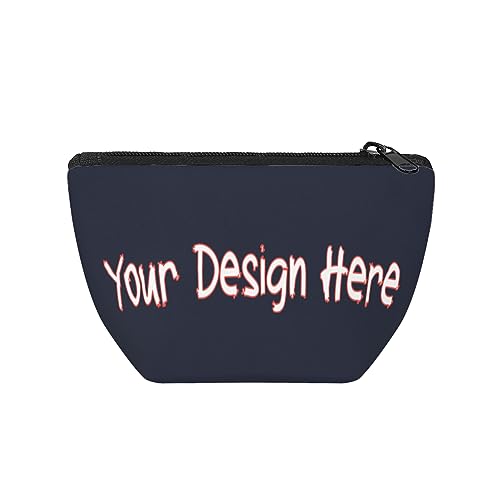 Stilvolle Reise-Make-up-Tasche, Design Ihres eigenen Texts, beste Freundin, Geschenk für Frauen, Make-up-Tasche, Schwarz , Einheitsgröße von Miujonvy