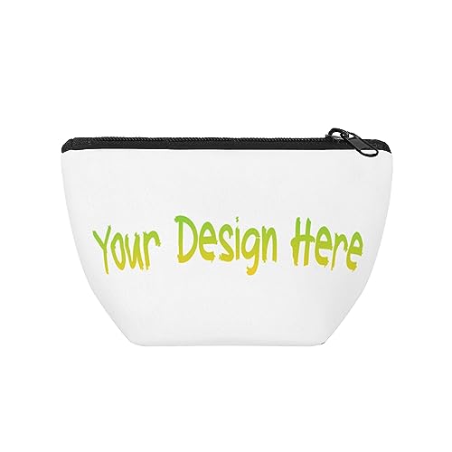 Stilvolle Reise-Make-up-Tasche laden Sie Ihr Bild/Text Beste Freundin Geschenk für Frauen Make-up Tasche, Schwarz , Einheitsgröße von Miujonvy