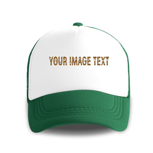 Trucker Hat Mesh Cap Add Your Logo Adjustable Snapback Grid Cap Yellow, grün, One size von Miujonvy