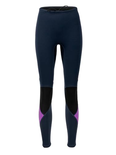 Miutii Damen Neoprenhose 3mm Tauchhose Thermo Neoprenanzug Unterteile Tauchen Surfen Schnorcheln Schwimmen Lange Hose Pants A Dunkelblau XL von Miutii