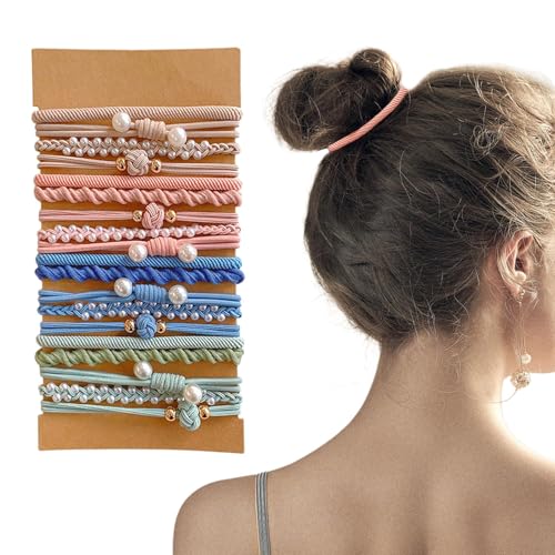20 Stück Boho-Haargummis für Frauen und Mädchen,Haargummi Mädchen Stretch Pferdeschwanz Niedliche Armband für Dickes Dünnes Haar Damen Boho Haargummis Armbänder von Mivanta