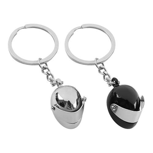 Mivanta 2er Set Motorradhelm Schlüsselanhänger – Mini 3D Helm Keychain Schwarz Silber, Geschenk für Biker Männer Frauen Mivanta 2er Set Motorradhelm Schlüsselanhänger – Mini 3D Helm Keychain Schwarz Silber, Geschenk für Biker Männer Frauen von Mivanta