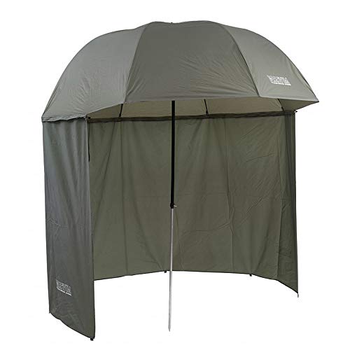 Mivardi Anglerschirm mit Seitenwand 2,5 m, Regenschirm, olivegrün von Mivardi