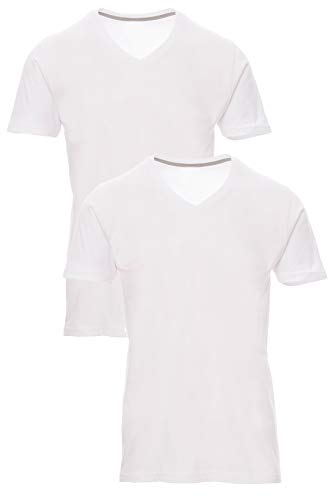 Mivaro Herren T-Shirt, 2er Pack, Weiß, Größe: XXL - V-Ausschnitt Shirts aus 100% Baumwolle - atmungsaktiv, weich und angenehm zu tragen - klassisches Männer Basic für Freizeit und Beruf Mivaro Herren T-Shirt, 2er Pack, Weiß, Größe: XXL - V-Ausschnitt Shirts aus 100% Baumwolle - atmungsaktiv, weich und angenehm zu tragen - klassisches Männer Basic für Freizeit und Beruf von Mivaro