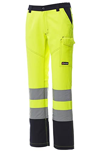 Mivaro Damen Warnschutzhose, Warnschutz Arbeitshose, EN ISO 20471 Klasse 2, Größe:L, Farbe:Gelb von Mivaro