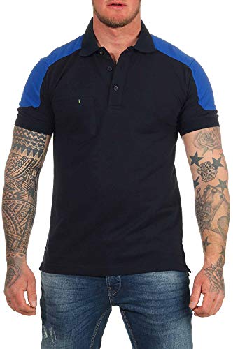 Mivaro Herren Arbeitspoloshirt mit Brusttasche, waschbar bis 60 °C, Poloshirt für die Arbeit, Größe:XL, Farbe:Dunkelblau von Mivaro